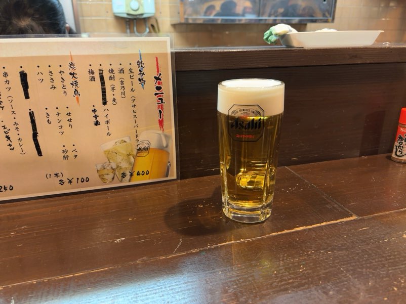 立呑 田んぼ道　ビール