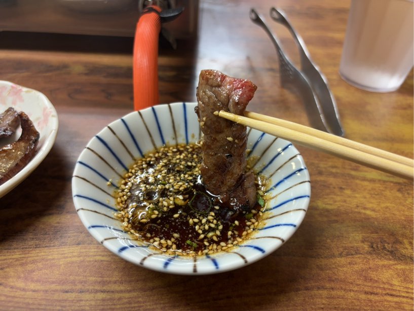 焼肉大光（豊田市大林）　和牛ロース一口