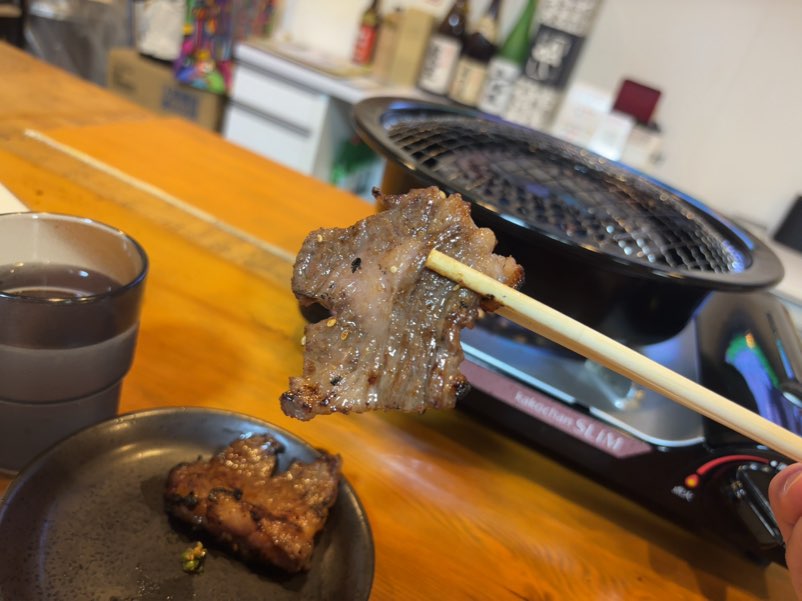 焼肉鉄板 ホルモン家（豊田市）　特上カルビ一口