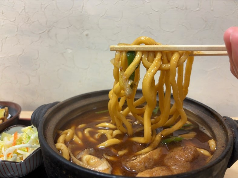 めん処 大福（豊田市）　味噌煮込みうどんの麺