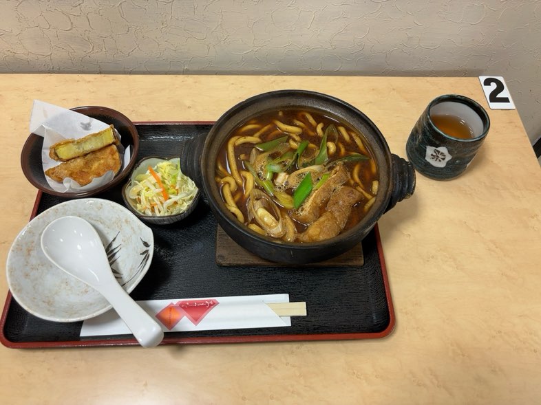 めん処 大福（豊田市）　味噌煮込みうどん芋天セット