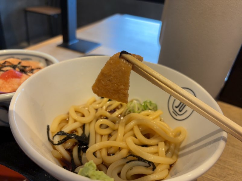 コルシカUDON（豊田市） うどんの厚揚げ一口