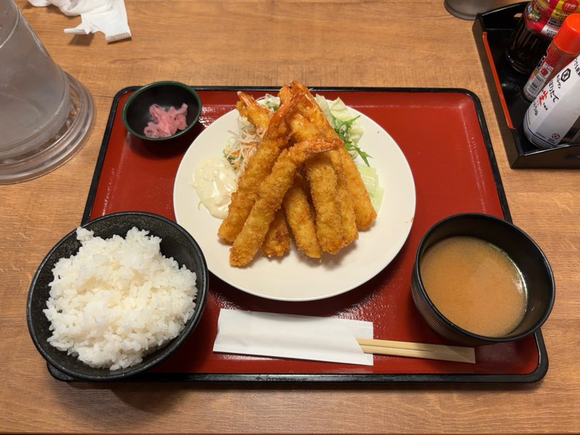 食事処 葵（豊田市西岡町） エビフライ定食