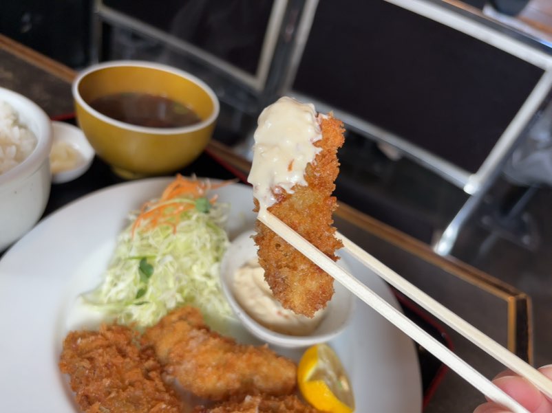 雪村（豊田市）　カキフライ一口