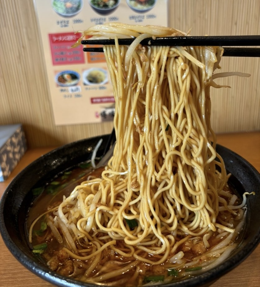 麺や博味軒（豊田市）　台湾ラーメンの麺