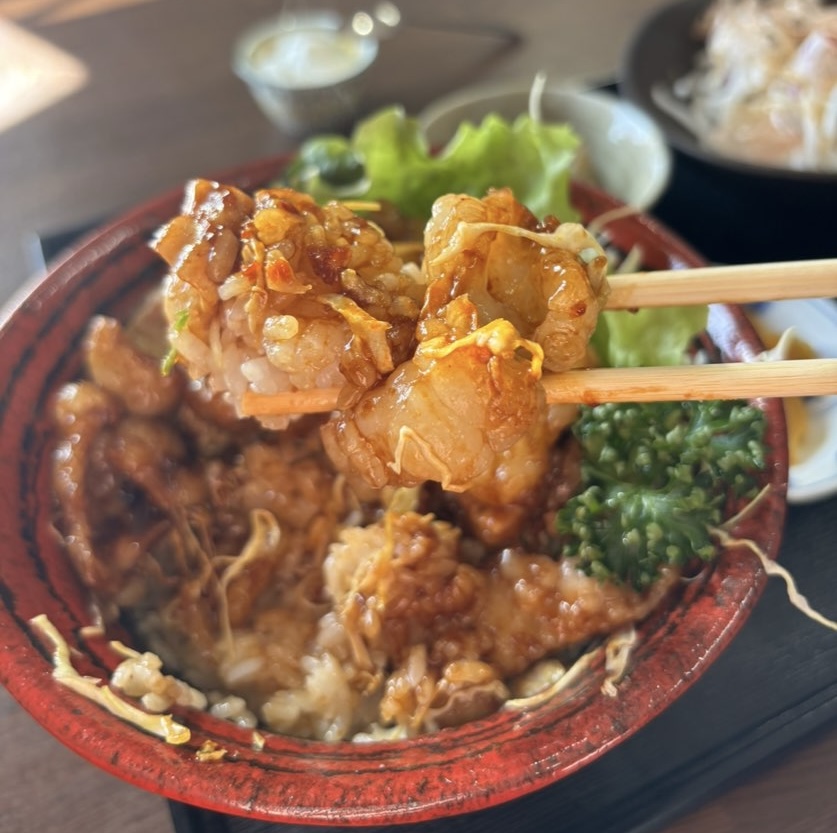 なごみ屋(豊田市) ホルモン丼一口