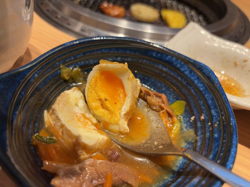 個室焼肉鉢屋 みよし店 スープ一口