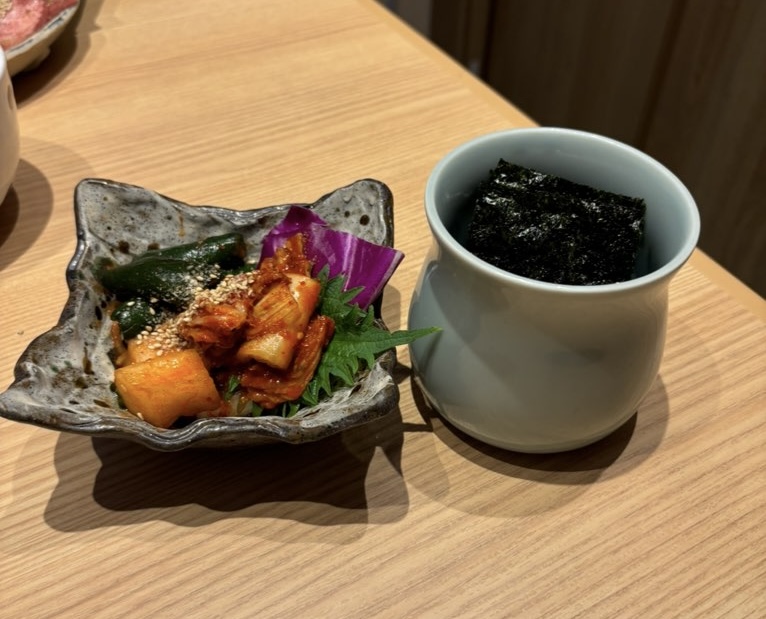 個室焼肉鉢屋 みよし店 キムチとのり