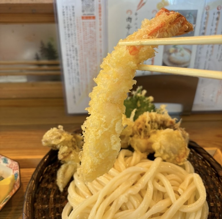 うどんマルナナ(豊田市) 大エビ天ぷら
