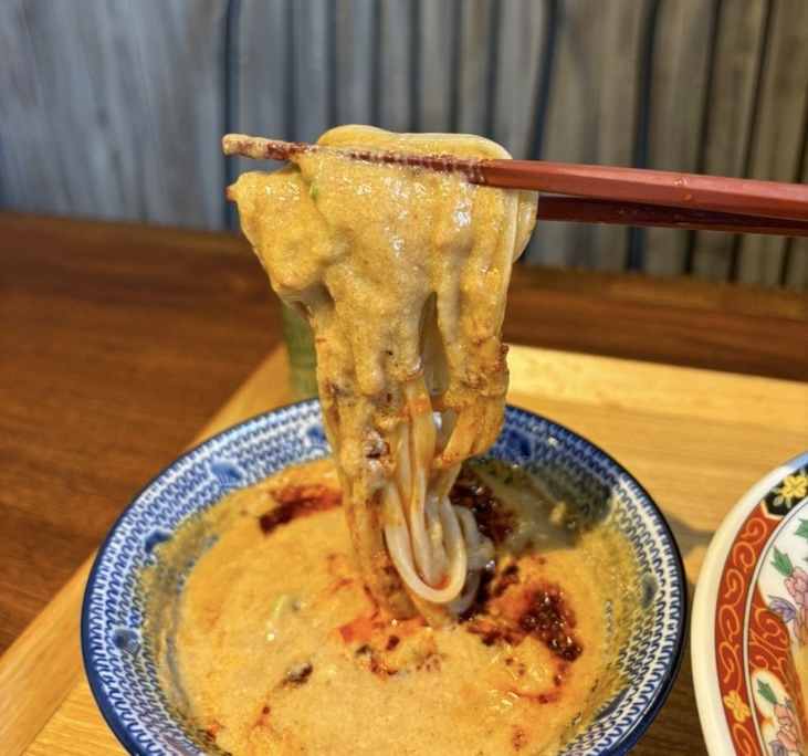 つけ麺ラーメン ささ木 みよし店 坦々つけ麺一口