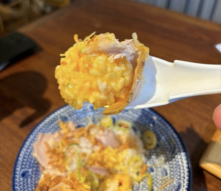 つけ麺ラーメン ささ木 みよし店 レアチャーシューTKG一口