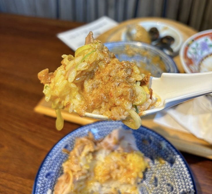 つけ麺ラーメン ささ木 みよし店 TKG×坦々汁一口