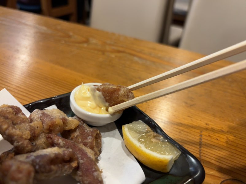 きぶん家（豊田市）　ホルモン唐揚げ×マヨネーズ