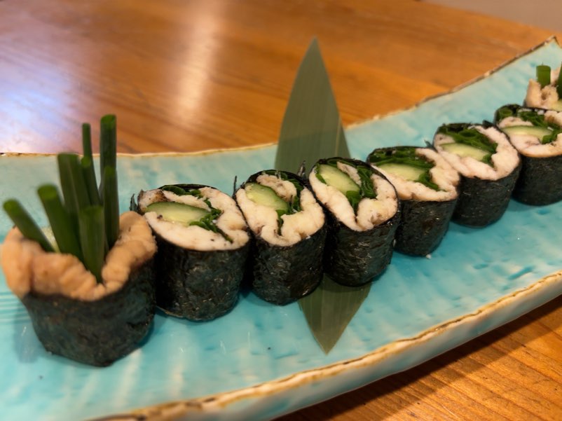 きぶん家（豊田市）　煮穴子のネギ巻き