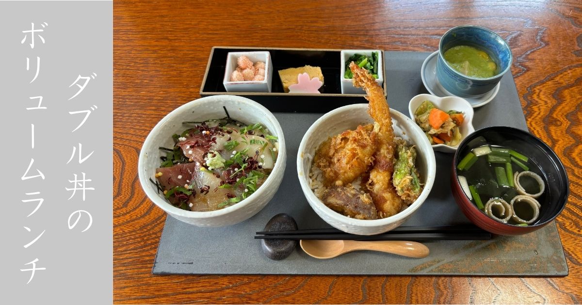 日本料理おか山（豊田市） ダブル丼の和食定食がコスパ良すぎる！ボリュームヤバすぎた