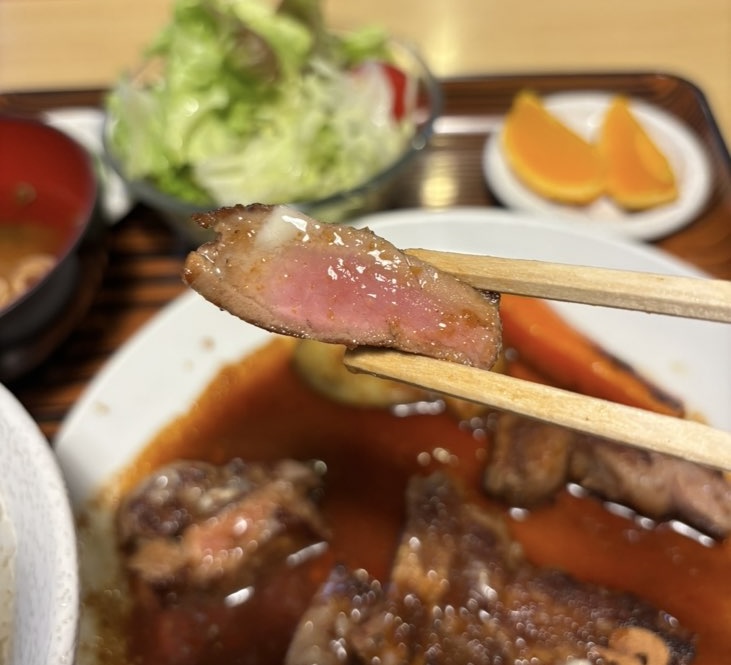一の矢(豊田市) ステーキ一口