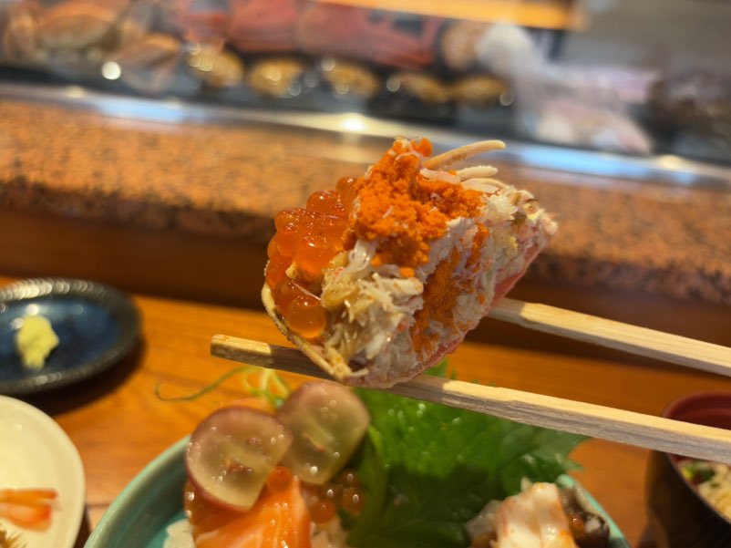 鮨 原田(みよし市) 海鮮丼のカニ