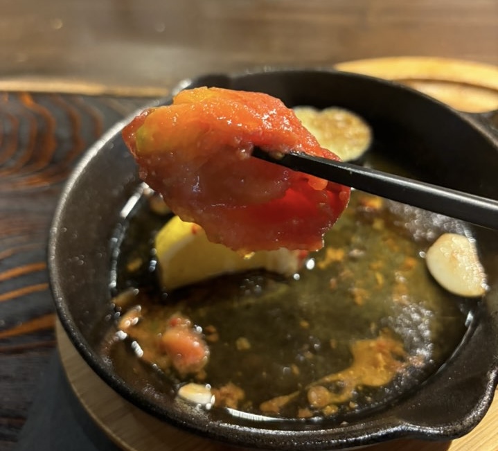 OSTERIA LUN FUJIMOTO di MON CAFE アヒージョのトマト