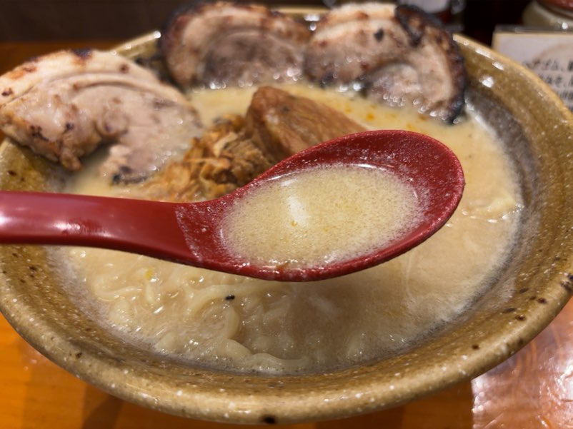 麺場 田所商店 豊田店 信州味噌のスープ