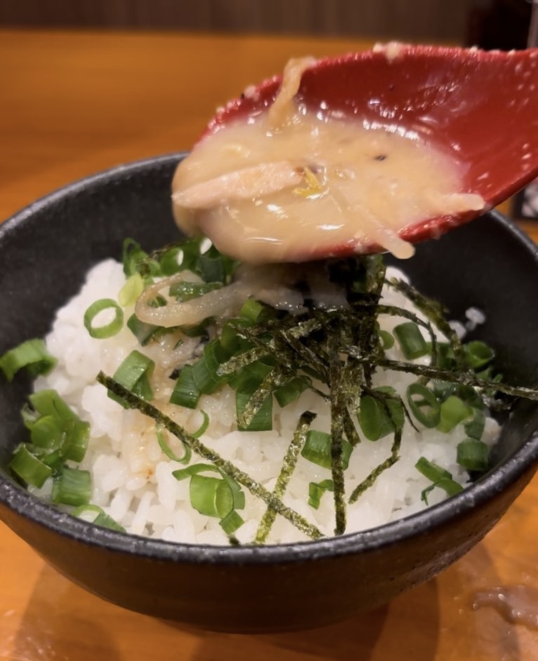 麺場 田所商店 豊田店 追い飯に味噌スープ