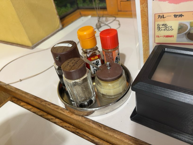 らーめん道楽(豊田市) 卓上調味料