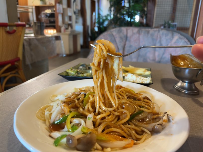あんかけスパ&お好み焼 えん(豊田市) あんかけスパ一口