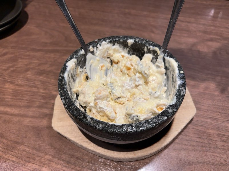 飛騨牛焼肉 牛ざんまい豊田元宮店 クリームブリュレストーンパフェ混ぜた状態