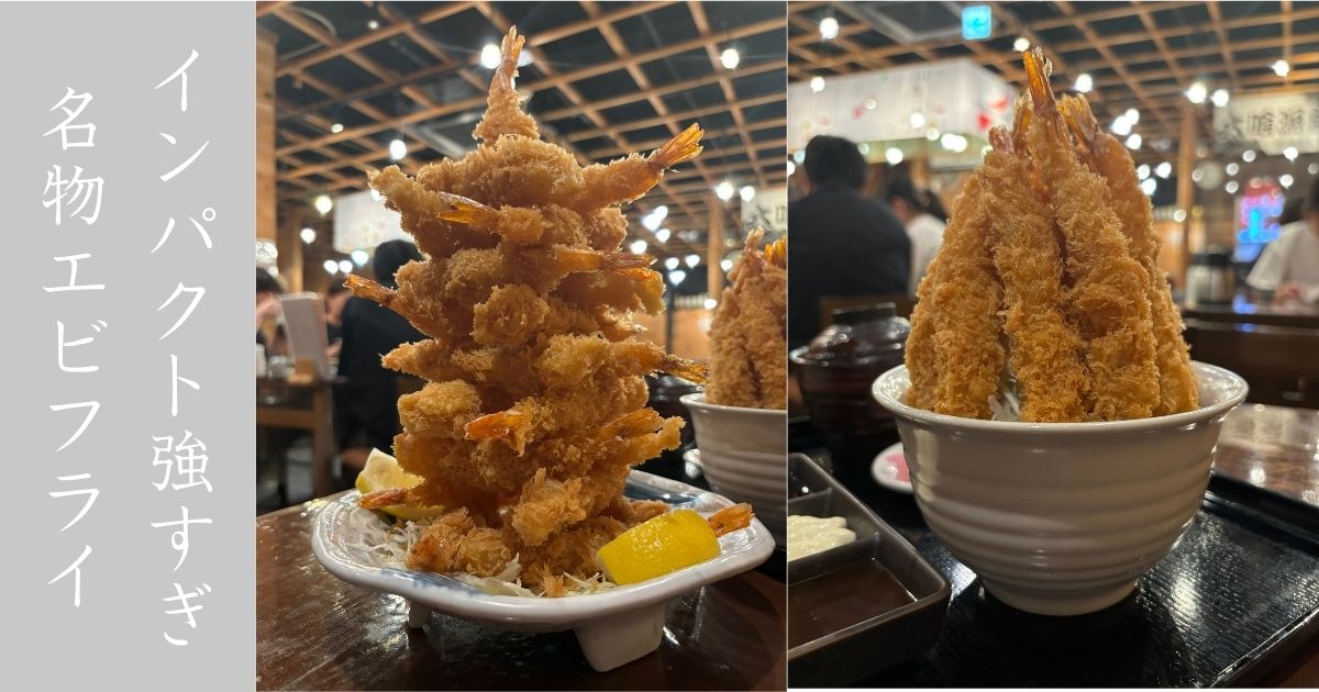 うおのぶ食堂（岡崎市）　名物エビフライタワーは１人で食べるものじゃない！メニューや駐車場情報まとめ
