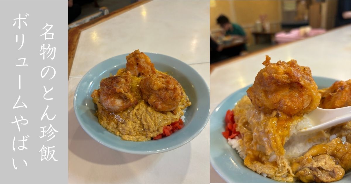 とん珍館（岡崎市） とろ玉子と巨大唐揚げの名物とん珍飯を食べてきた！メニュー情報紹介