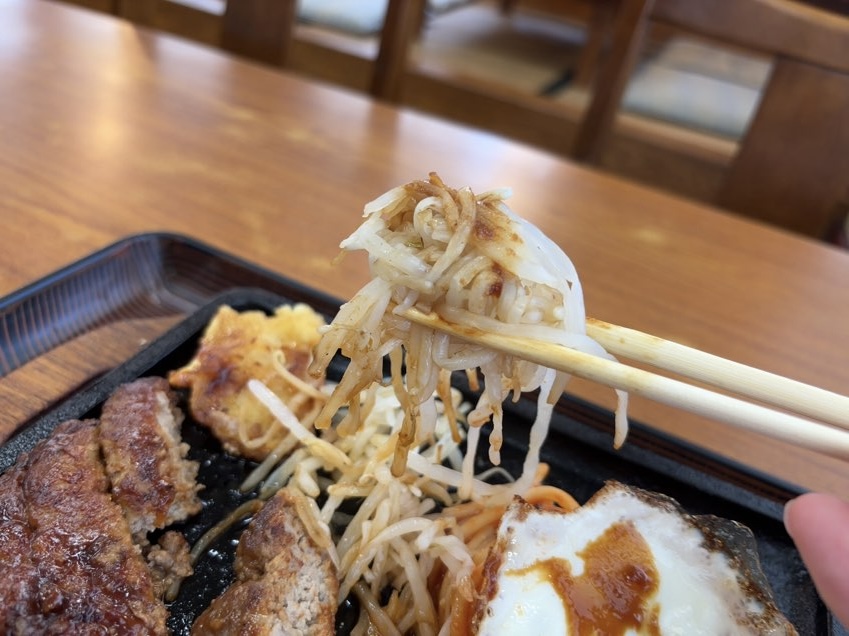 シバタ屋食堂（豊田市）　定食のもやし
