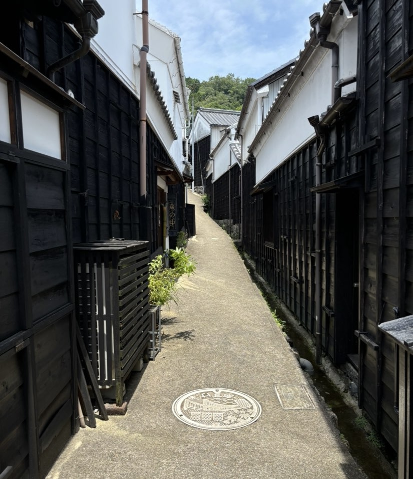 マンリン書店(豊田市足助) 外観の細道