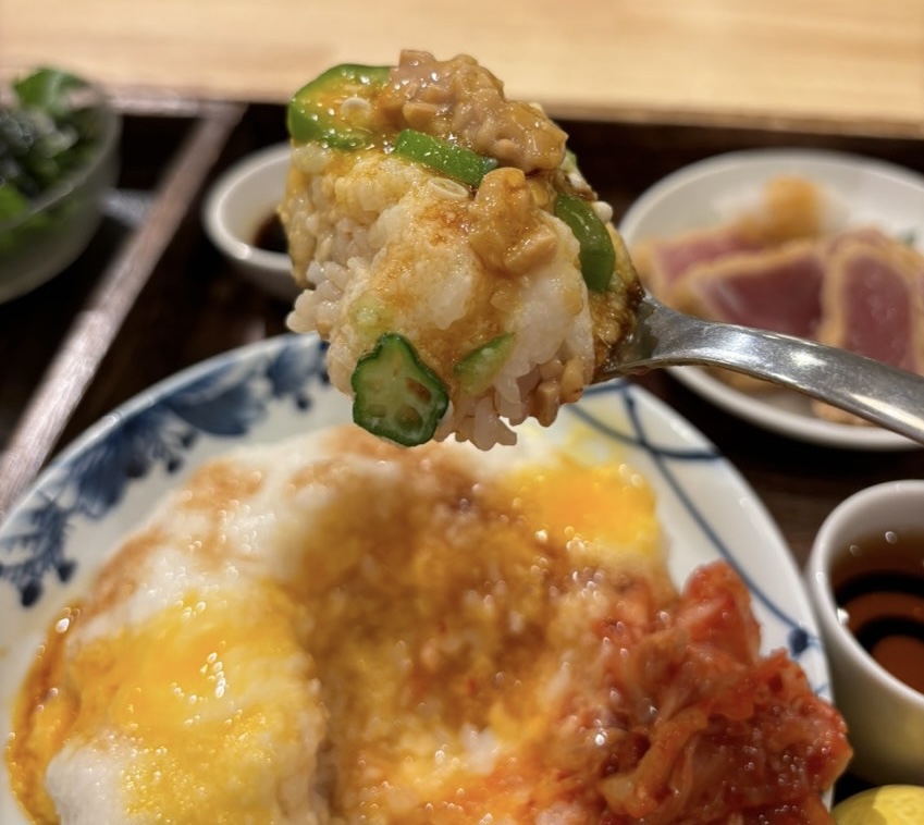TSUKUMO食堂 豊田t-FACE店 ねばとろ丼一口