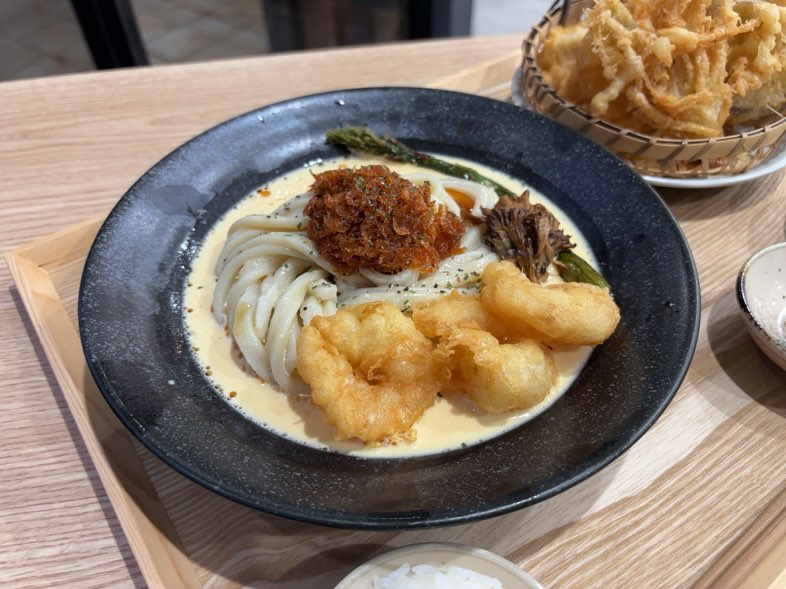イチトサンブンノイチ豊田店　海老カルボナーラうどん