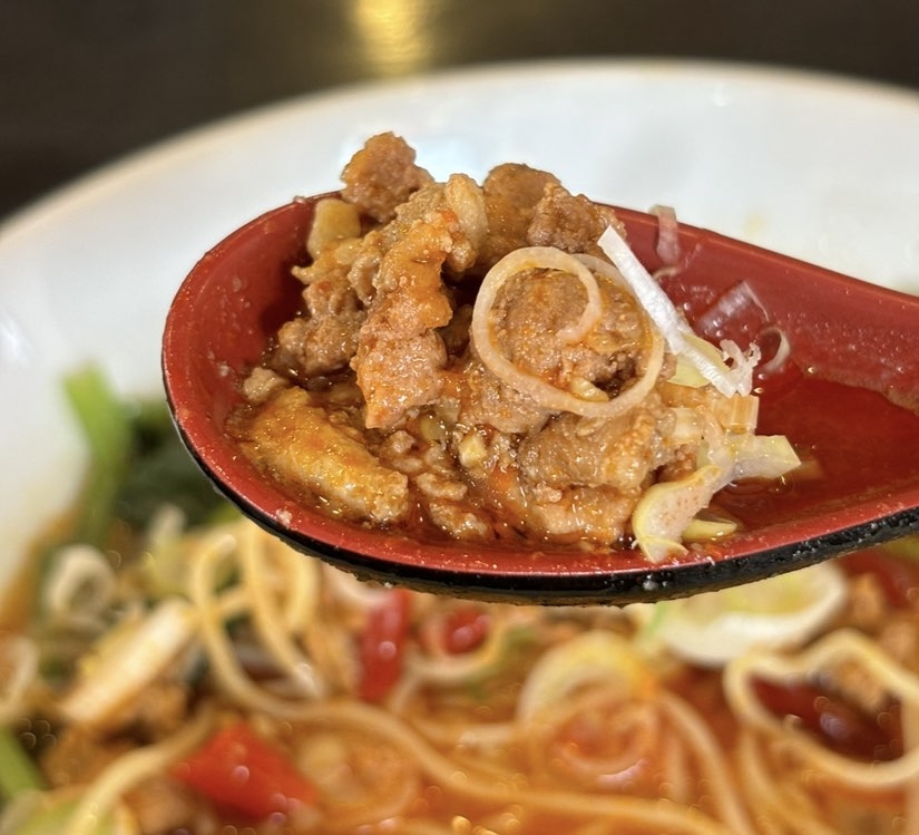 中華料理 九龍城 豊田店 担々麺のミンチ肉