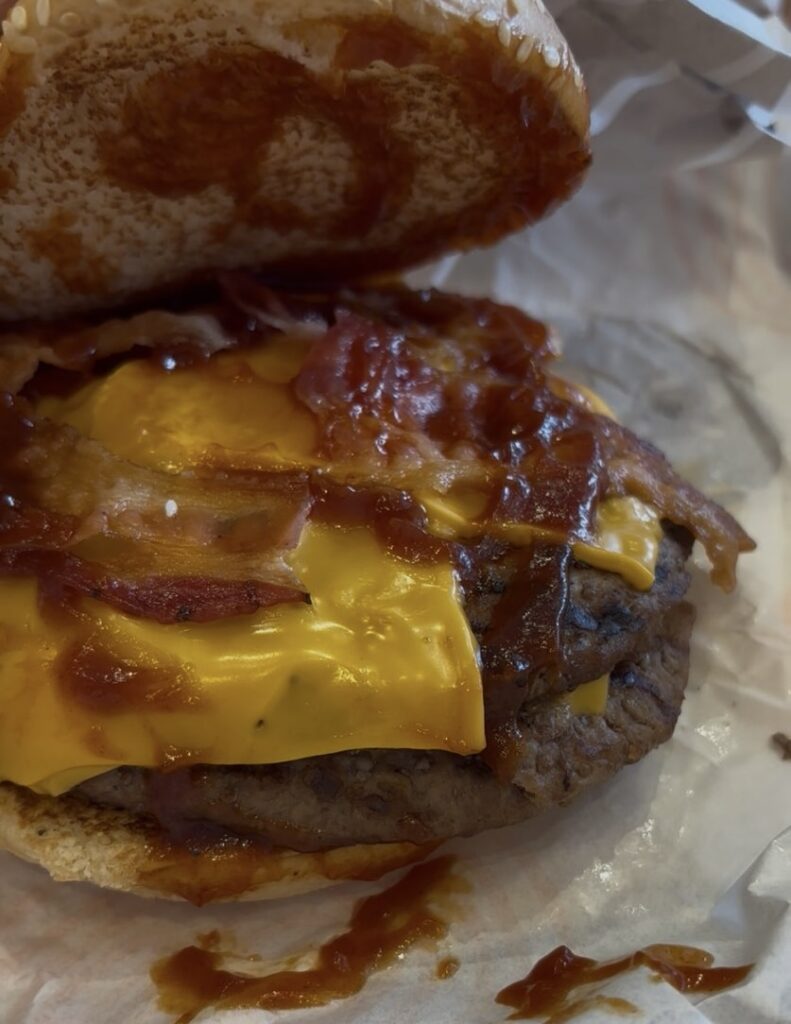 バーガーキング豊田豊栄店 ダブルビーフバーガーの中身