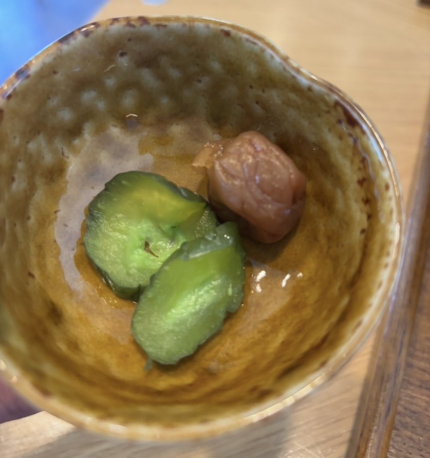 うなぎ仙石亭 岡崎店　梅干しと漬物