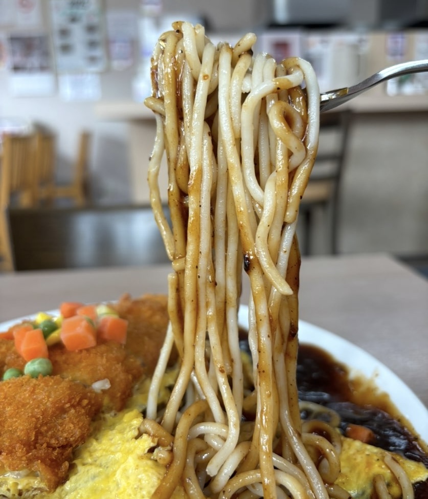 わくわく家(豊田市) あんかけスパの麺