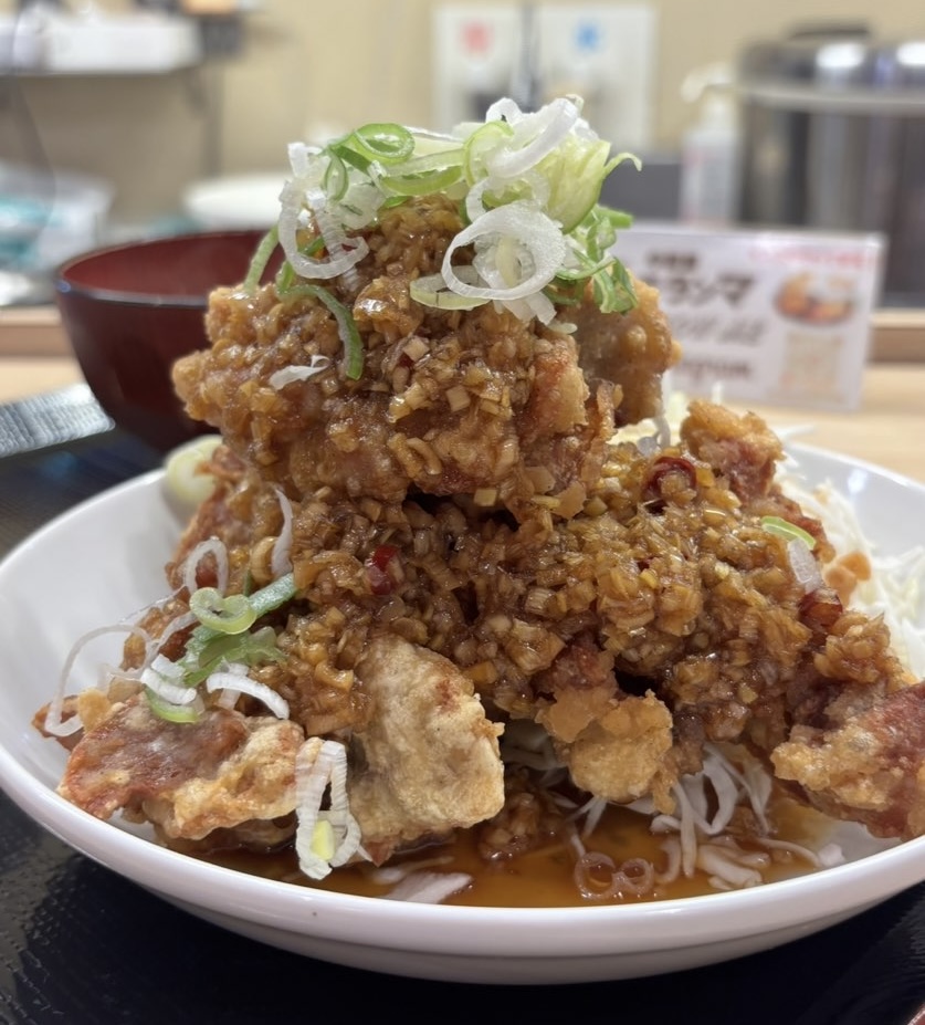 中毒飯チョモランマ（豊田市） ねぎだく油淋鶏唐揚げ