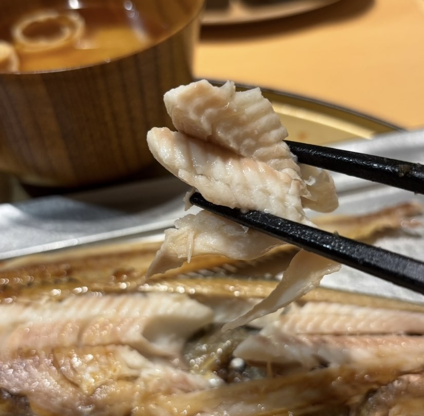 ひものと和めし処 をかし（豊田市）　ほっけ一口