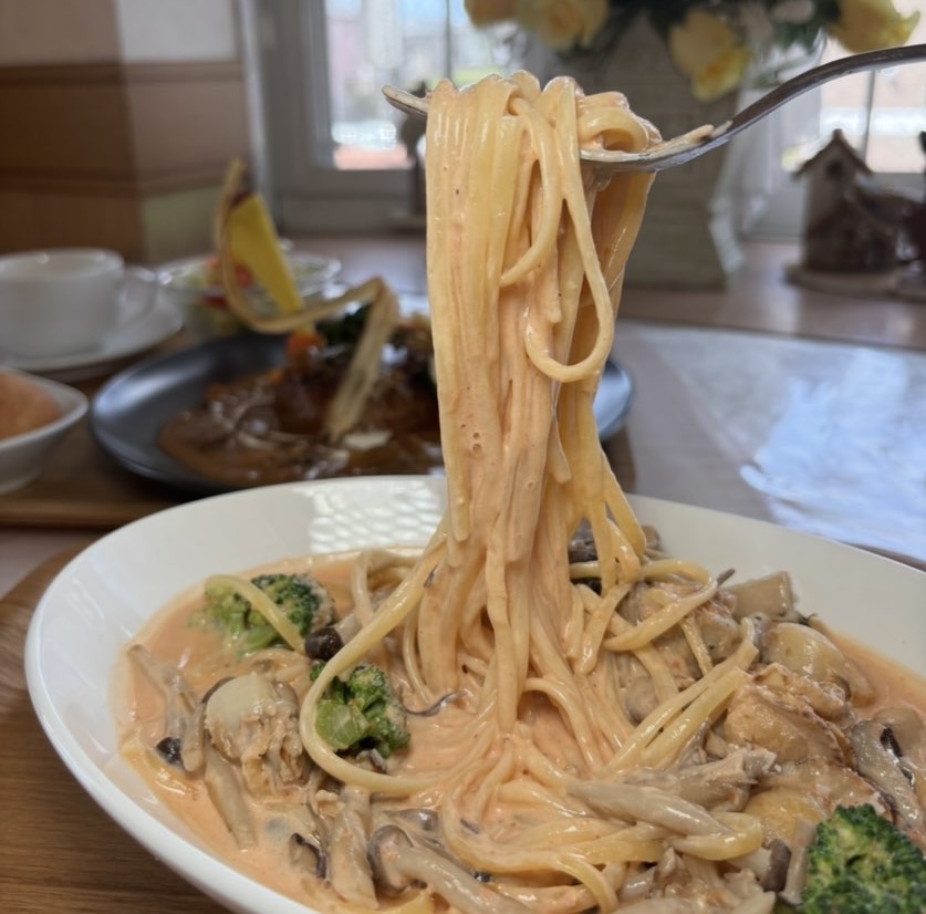 ラ・フェリィチェ（豊田市）　ホタテのクリームパスタの麺