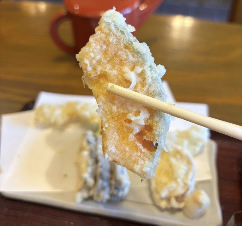 そば工房すもも（豊田市）　天ぷら一口