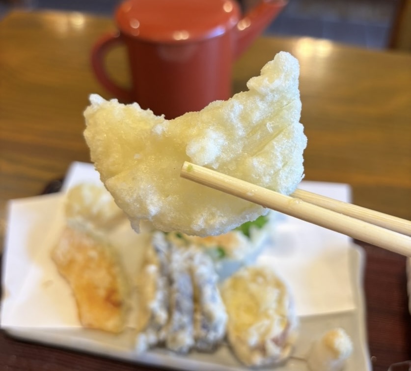 そば工房すもも（豊田市）　天ぷら一口