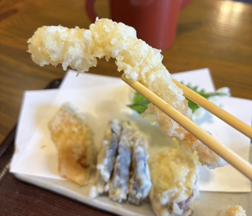 そば工房すもも（豊田市）　天ぷら一口