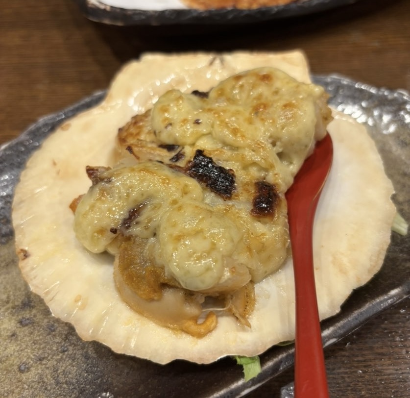 道楽(豊田市) ホタテのマヨカニ味噌焼き