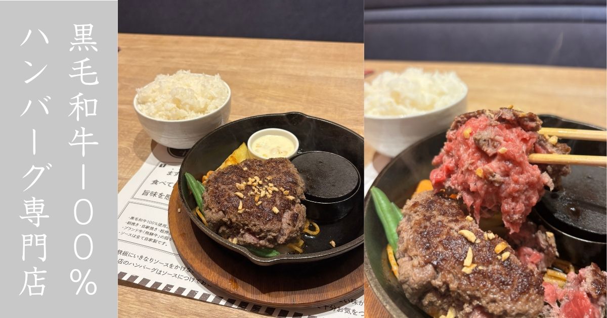 やぎや（刈谷市） 黒毛和牛の超レアハンバーグが名物！牛100％の肉肉しさが美味かった
