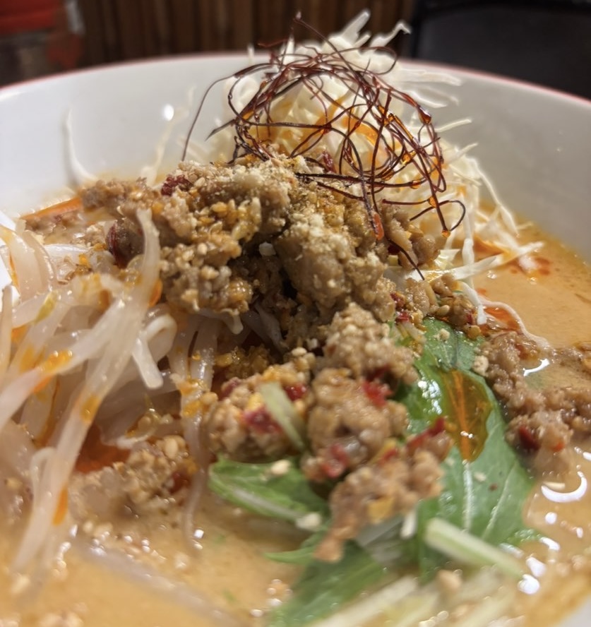 らーめん あきば家（豊田市）　担々麺のミンチ肉