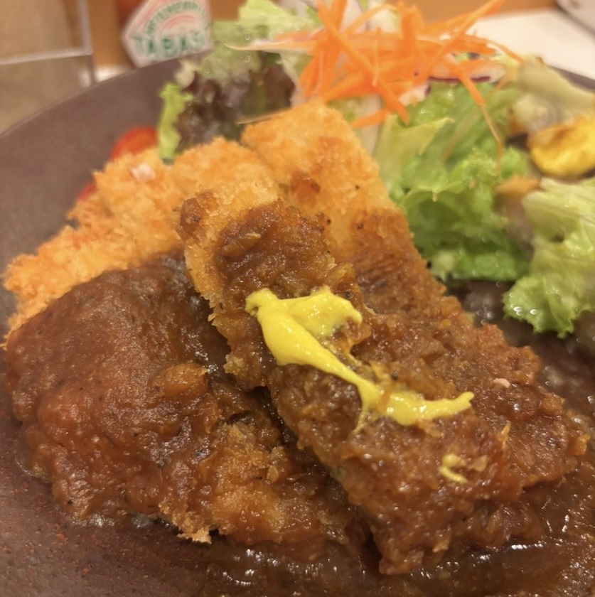 洋食屋ヨッシー(豊田市) デミカツとからし