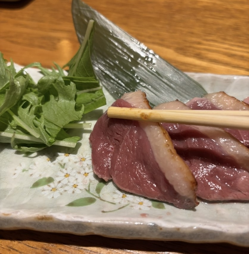 JAPANESE DINING 花蔵(豊田市) 鴨のたたき一口