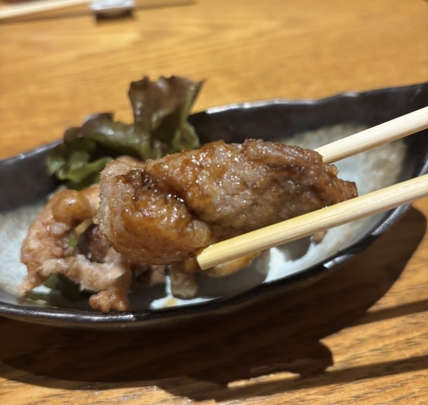 JAPANESE DINING 花蔵(豊田市) 鴨の唐揚げ一口