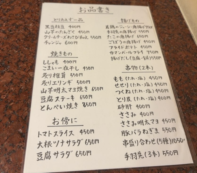 いろり和家（豊田市）　グランドメニュー